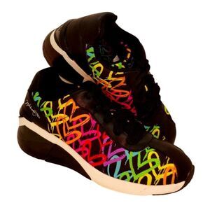 Skechers Gold Crown Heart of Hearts Leather Wedge Sneakers - Size 8